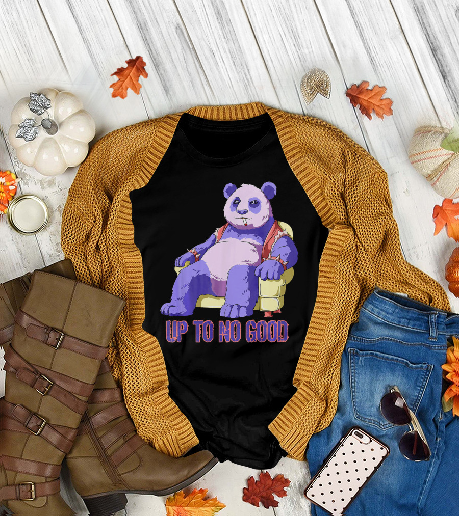 Panda Kawaii Pastel Goth Up to No Good T-Shirt