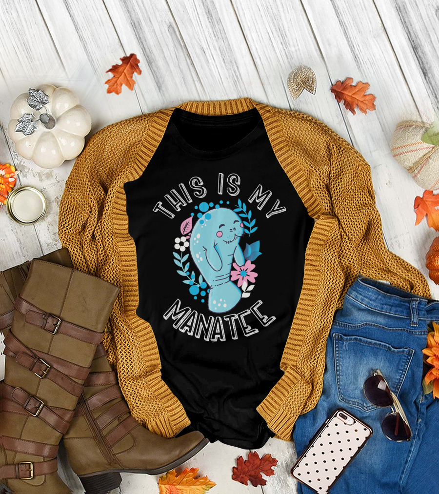 This Is My Manatee Vintage Cartoon Sea Cow T-Shirt