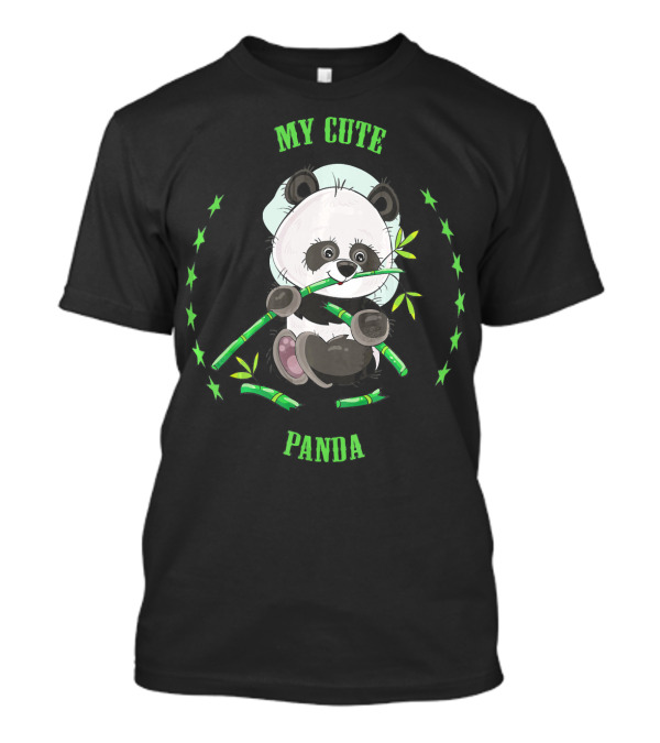 My Cute Panda Bamboo Stars T-Shirt