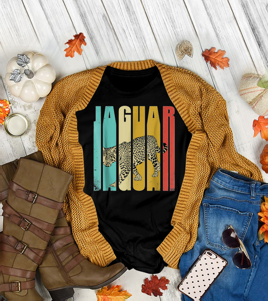 Jaguar Vintage Striped Walking Jaguar T-Shirt