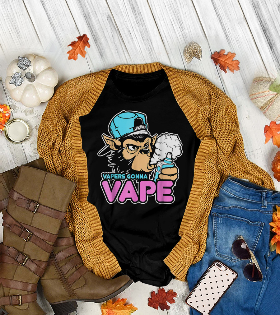 Vapers Gonna Vape Gorilla Vape Cap Clouds T-Shirt