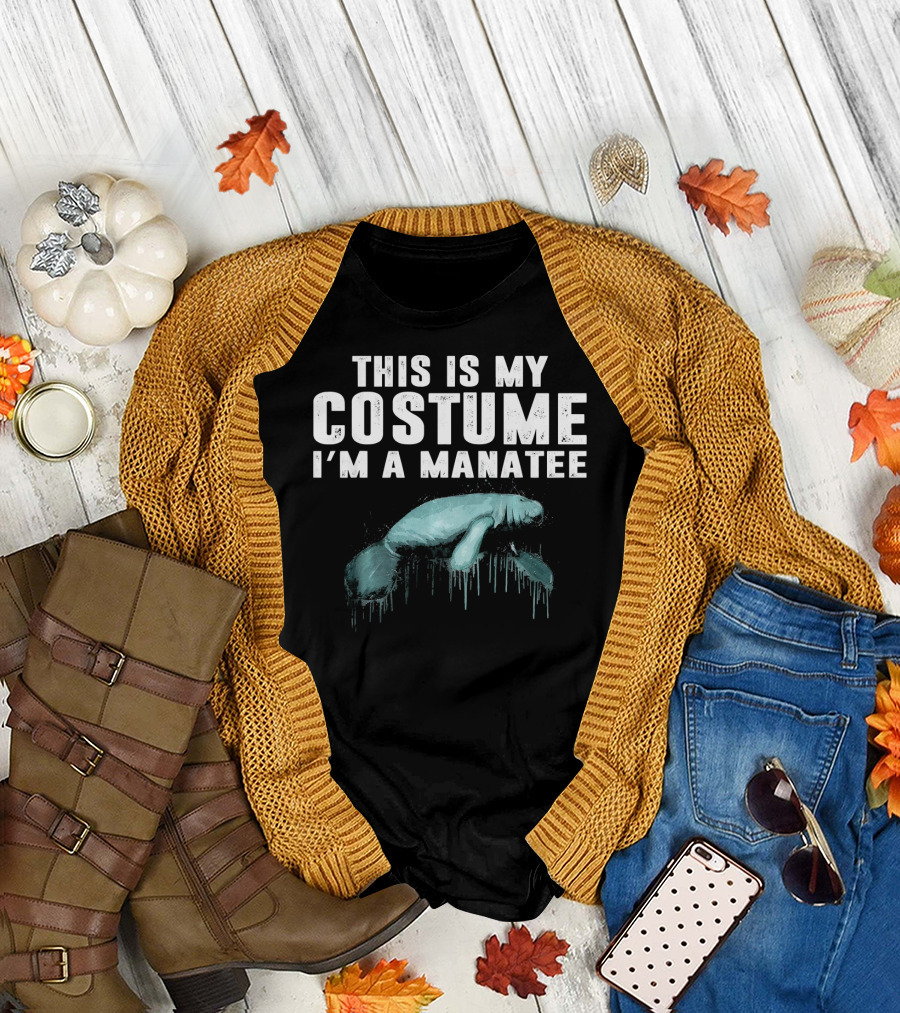 This Is My Costume I'm A Manatee Humor Halloween T-Shirt