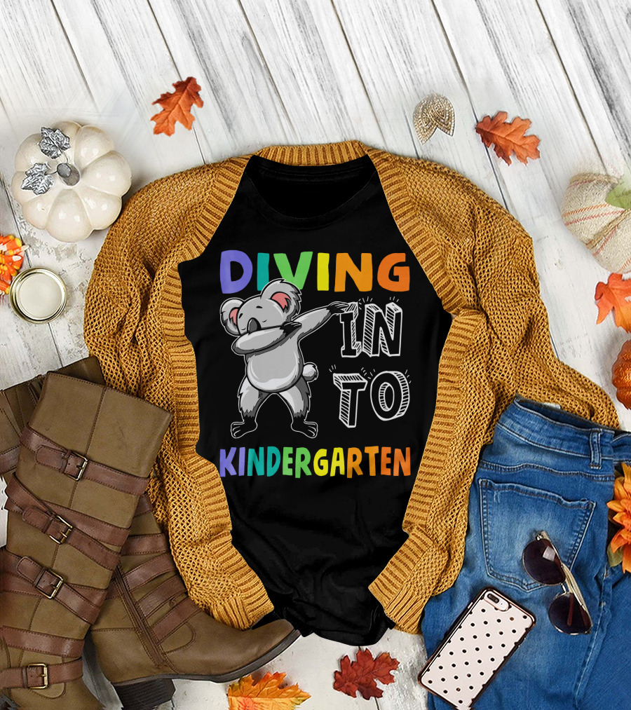 Diving Into Kindergarten Koala Dabbing Fun T-Shirt