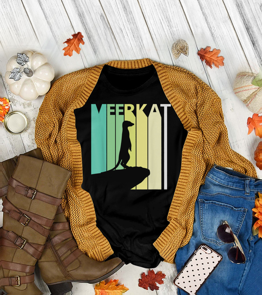 Meerkat Silhouette Wild Animal St Patricks T-Shirt
