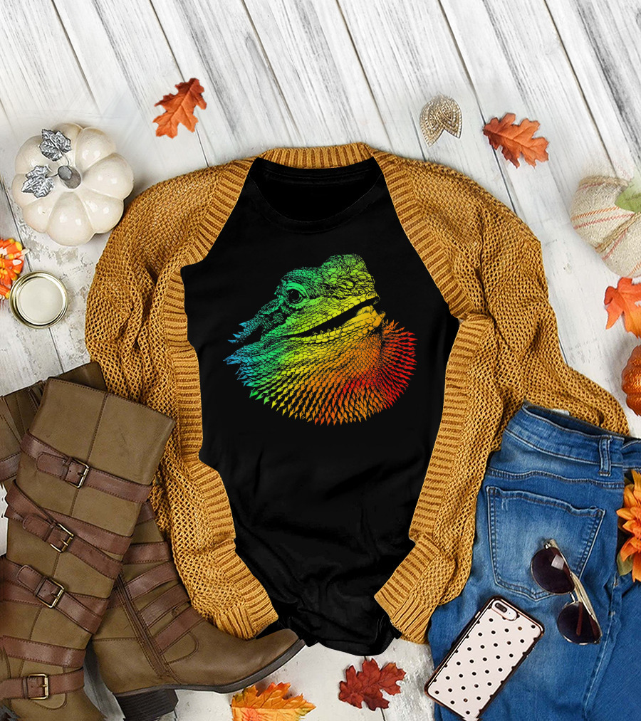 BEARDED DRAGON Rainbow Colors T-Shirt