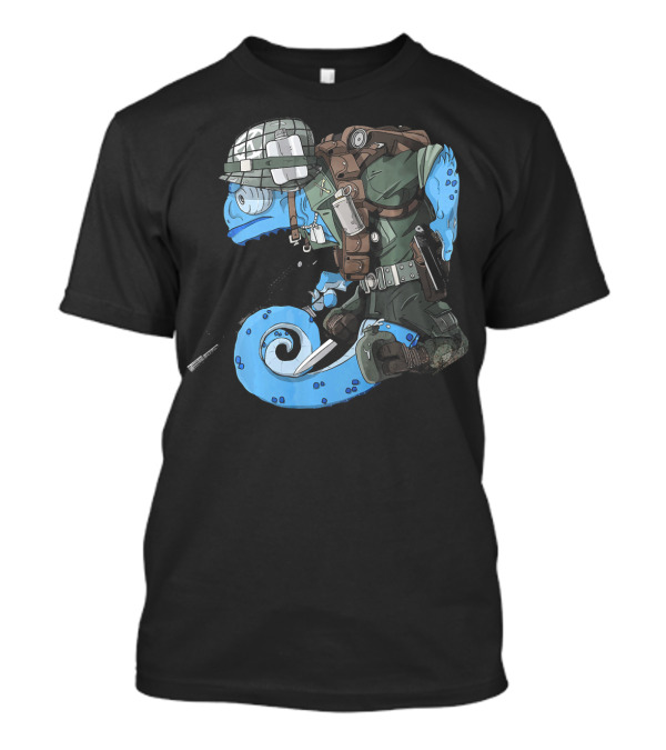 Chameleon Legion Vietnam Camouflage GI Soldier In Green Uniform And Helmet T-Shirt