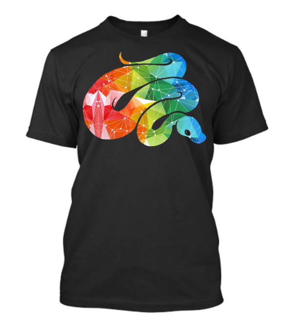 Rainbow Geometric Ball Python Pattern Ball Python T-Shirt