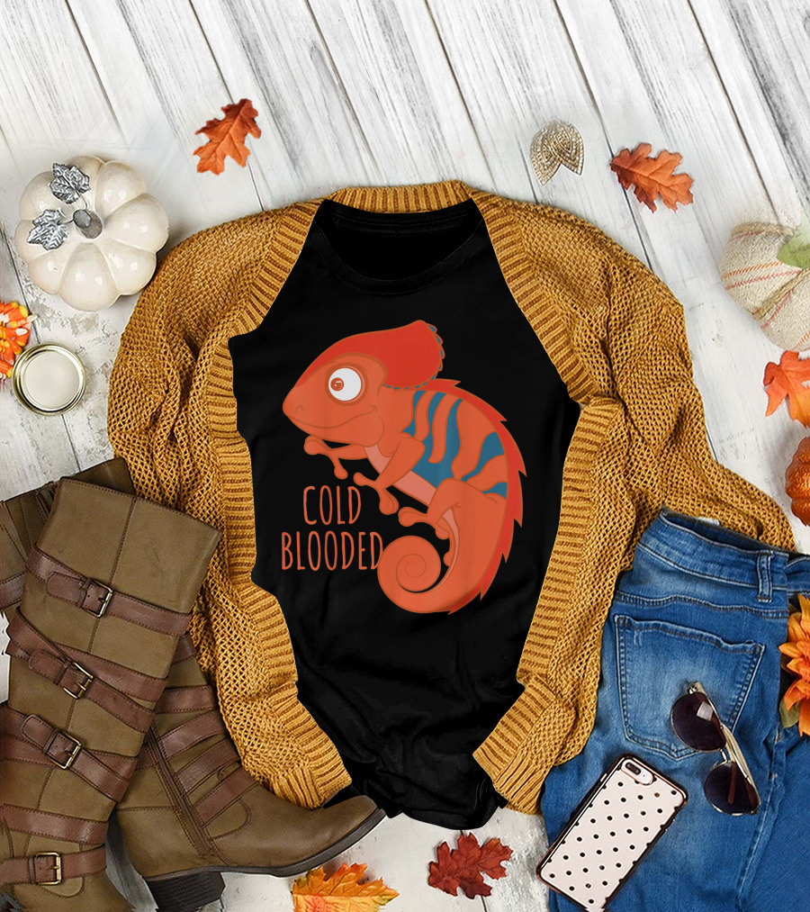 Cold Blooded Chameleon Cute Art Chamel T-Shirt