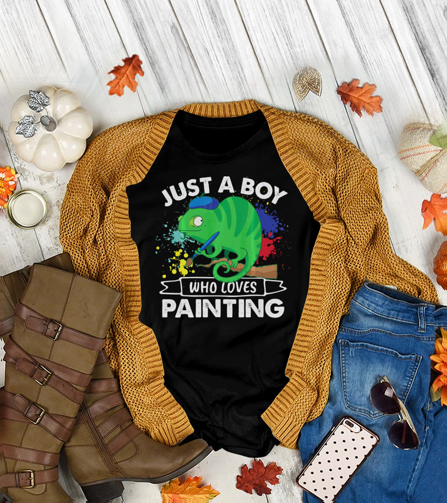 Just a Boy Who Loves Painting T-Shirt