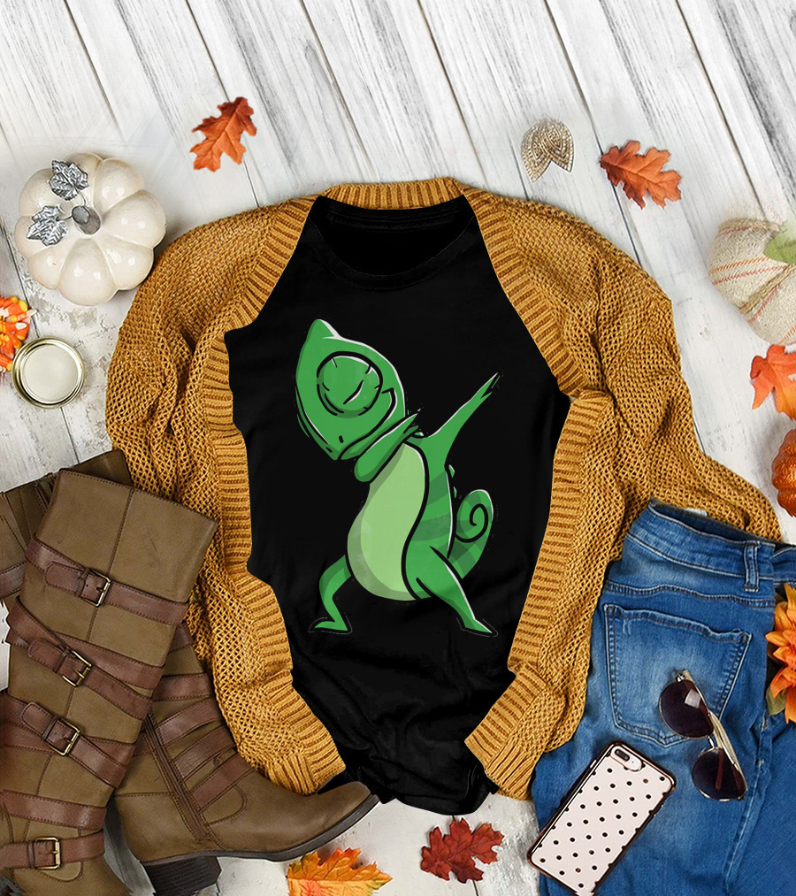 Dabbing Chameleon Kids Dabbing Chameleon T-Shirt