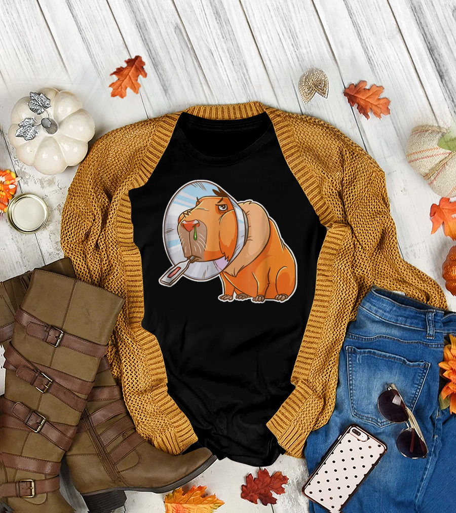 Sick Capybara with Cute Guinea Pig Appearance T-Shirt