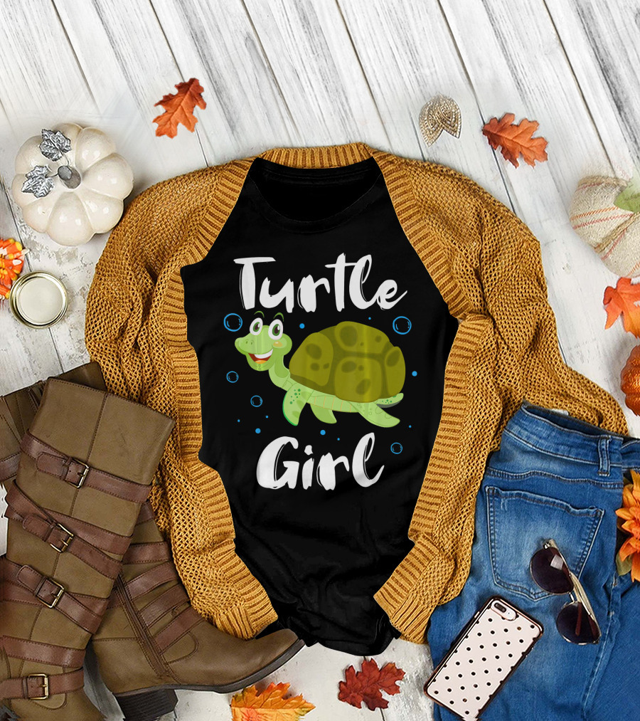 Turtle Girl Cute Tortoise Sea Turtles T-Shirt