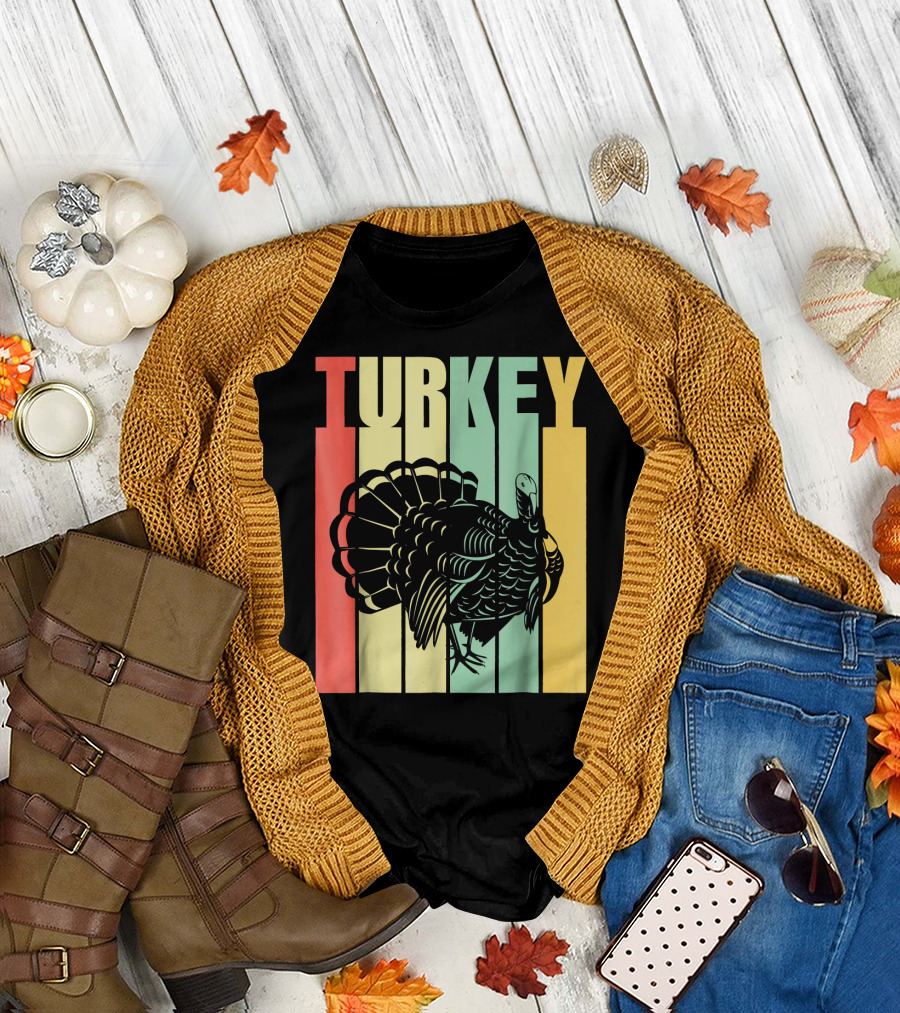 Classic Vintage Retro Turkey Stripes T-Shirt