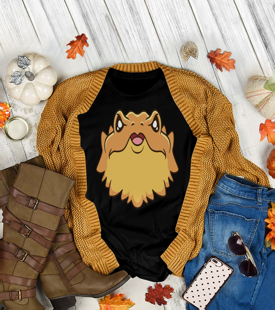 Cute Bearded Dragon Lizard Reptile Face T-Shirt