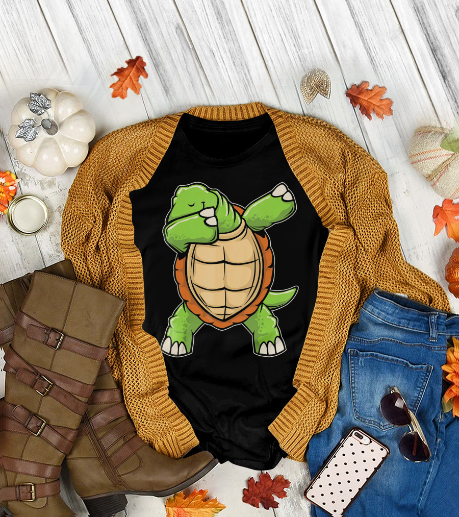 Funny Tortoise Dab Dabbing Torto T-Shirt