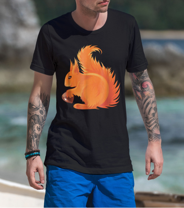 Eurasian Red Squirrel Holding Nut T-Shirt