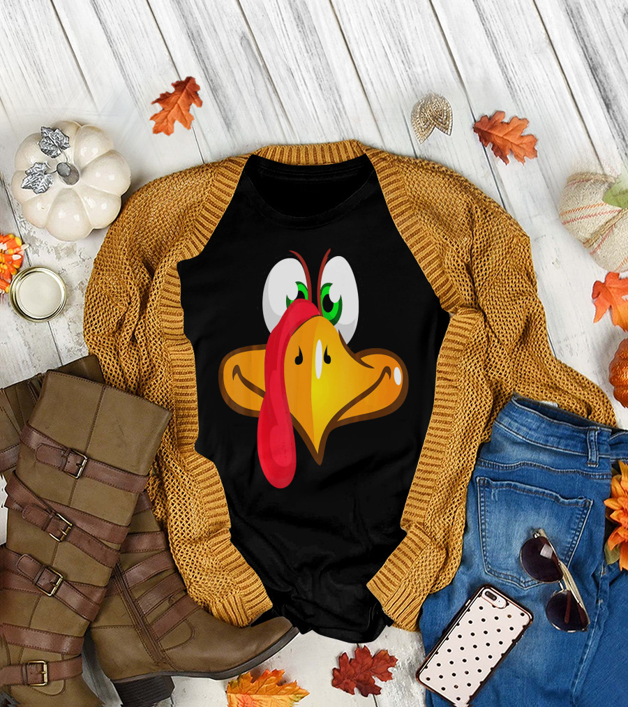 Funny Turkey Face with Goofy Expression T-Shirt