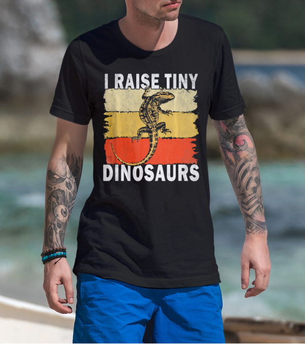 I Raise Tiny Dinosaurs Vintage Lizard T-Shirt