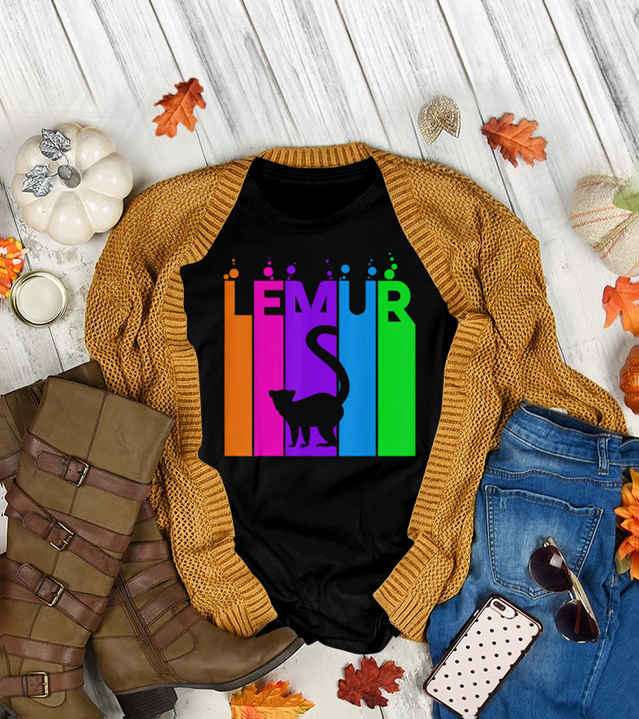 Lemur Bubble Rainbow Animal Lover T-Shirt