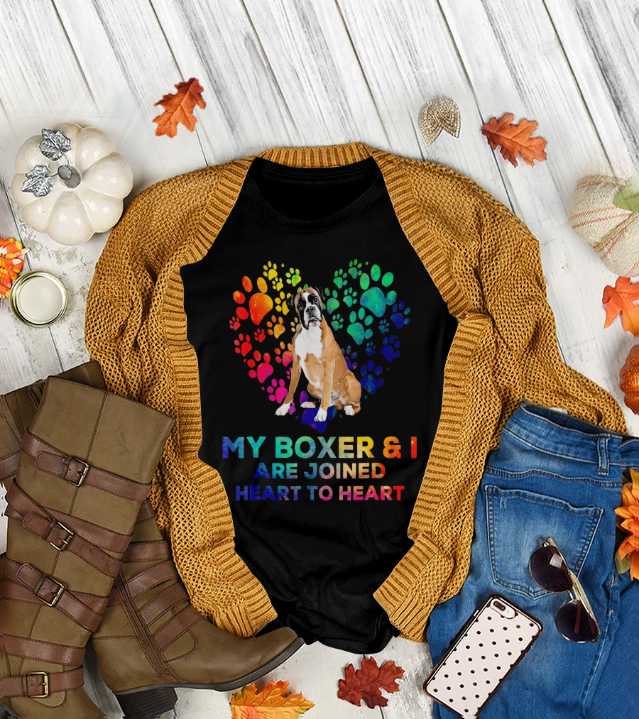 My Boxer and I Are Joined Heart to Heart T-Shirt