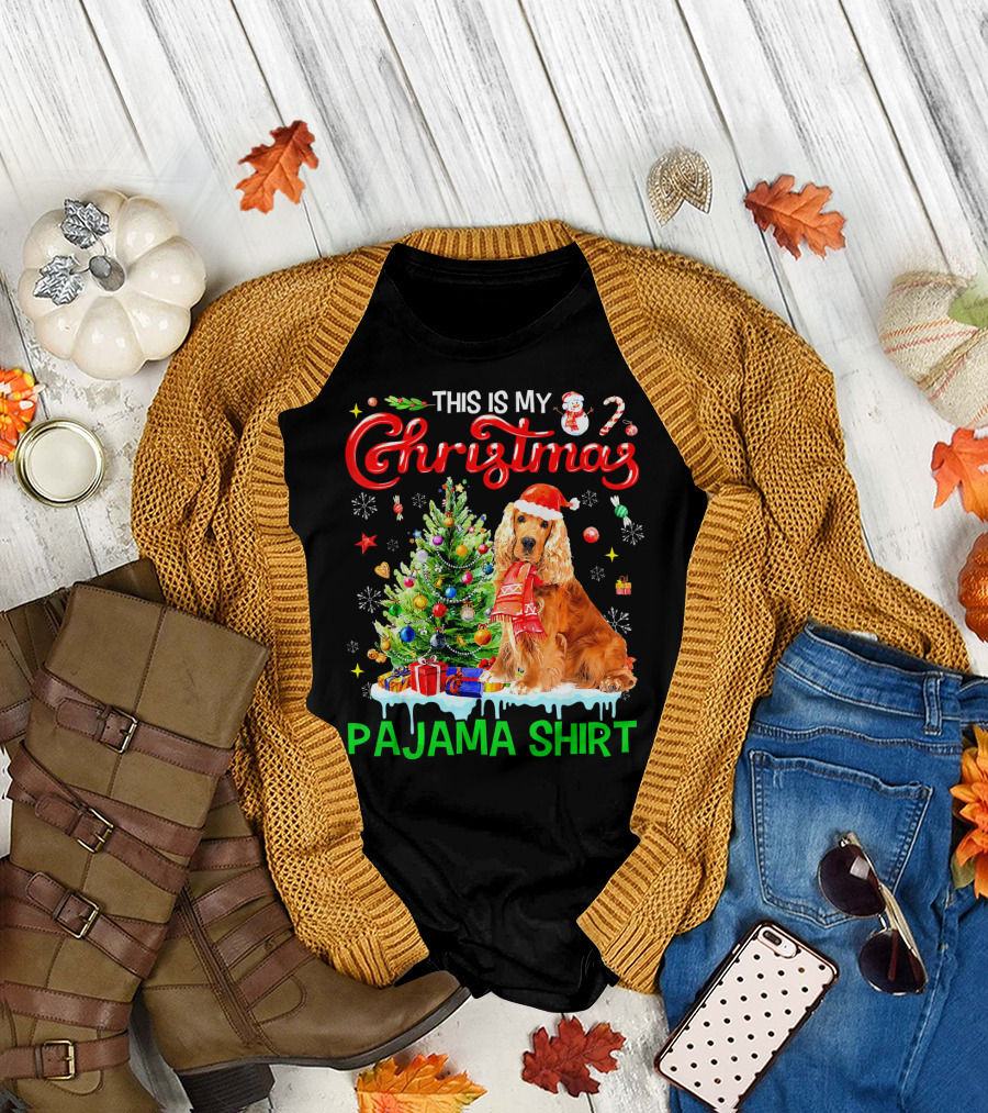 This Is My Christmas Cocker Spaniel Pajama T-Shirt