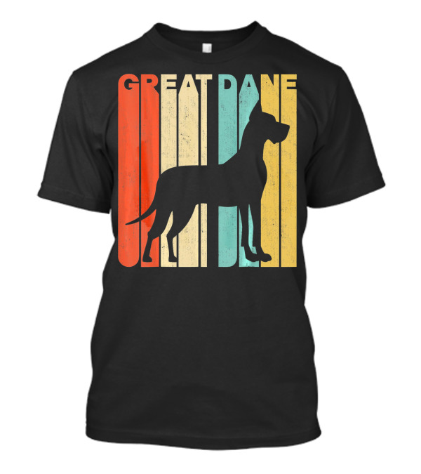 Great Dane Vintage Retro Silhouette Flag T-Shirt