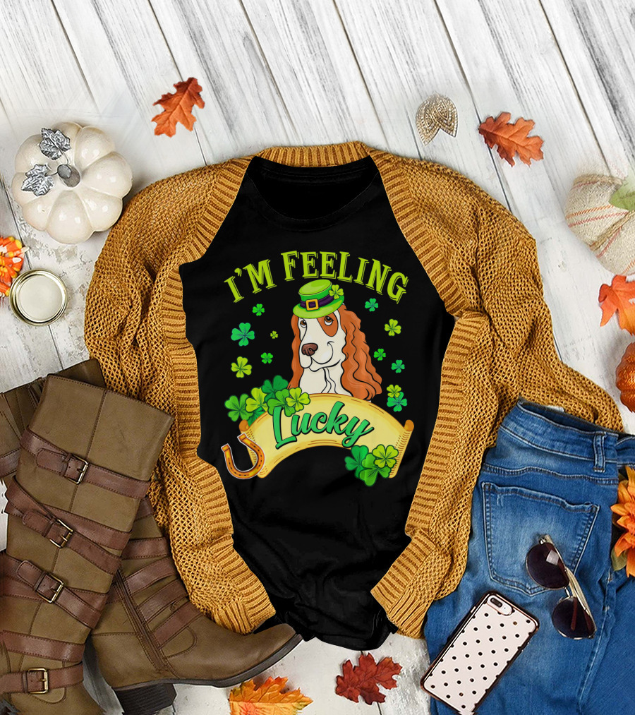 I'm Feeling Lucky St Patricks Day My Cocker Spanie T-Shirt