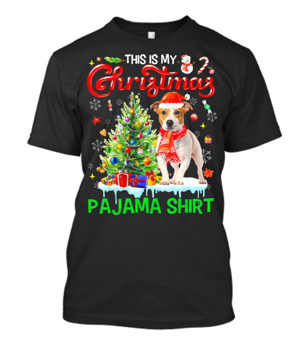 This Is My Christmas Pajama Shirt Jack Russell Dog T-Shirt