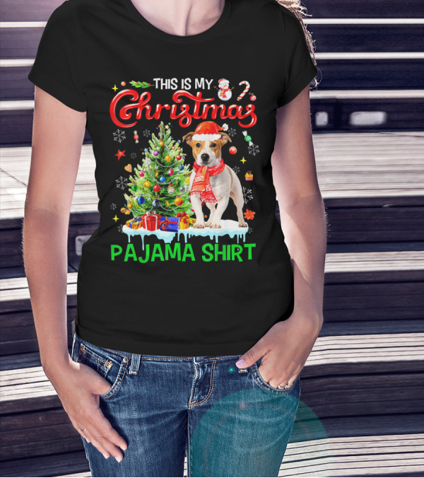This Is My Christmas Pajama Shirt Jack Russell Dog T-Shirt