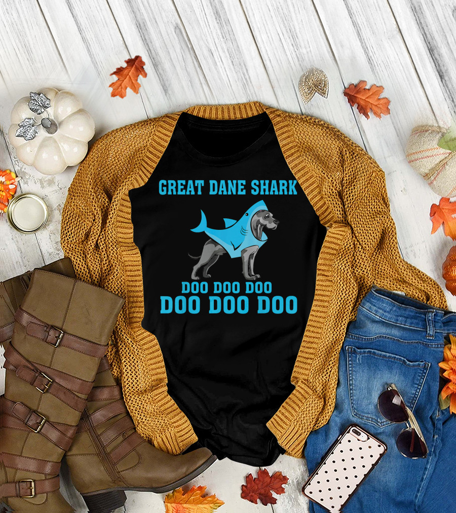 Great Dane Shark Doo Doo Doo Doo Doo Doo T-Shirt