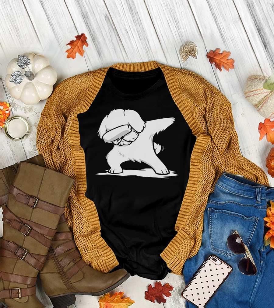 Dabbing Maltese Dog Dab Funny Pose T-Shirt