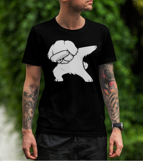 Funny Dabbing Maltese Dog Party T-Shirt