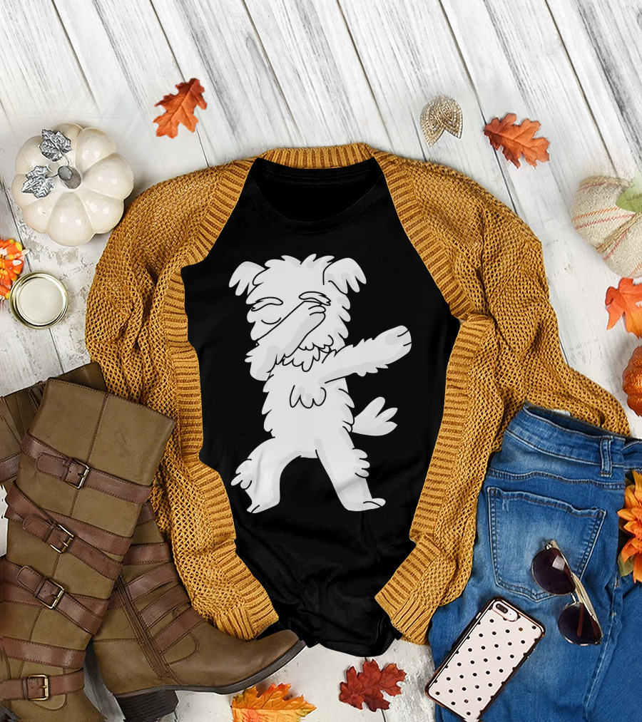 Dabbing Dog Maltese Funny Pose for Animal Lovers T-Shirt