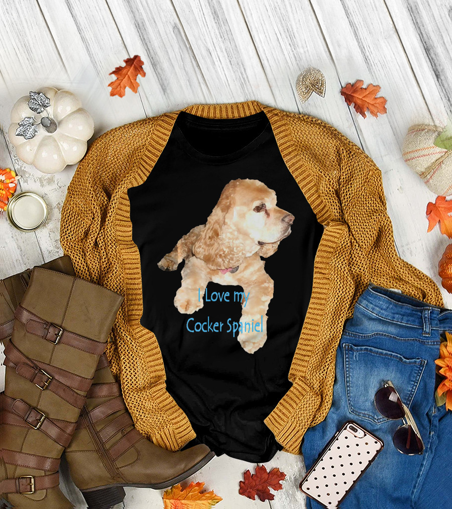 I Love My Cocker Spaniel Dog Cuteness T-Shirt