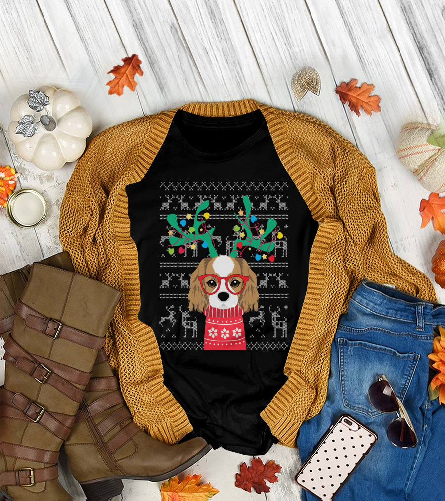 Christmas Cavalier King Charles Spaniel Ugly T-Shirt
