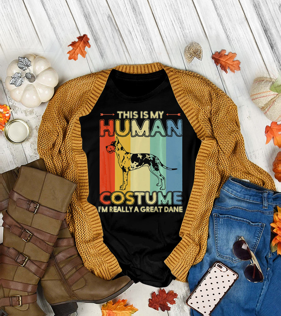 This Is My Human Costume I'm Really A Great Dane T-Shirt