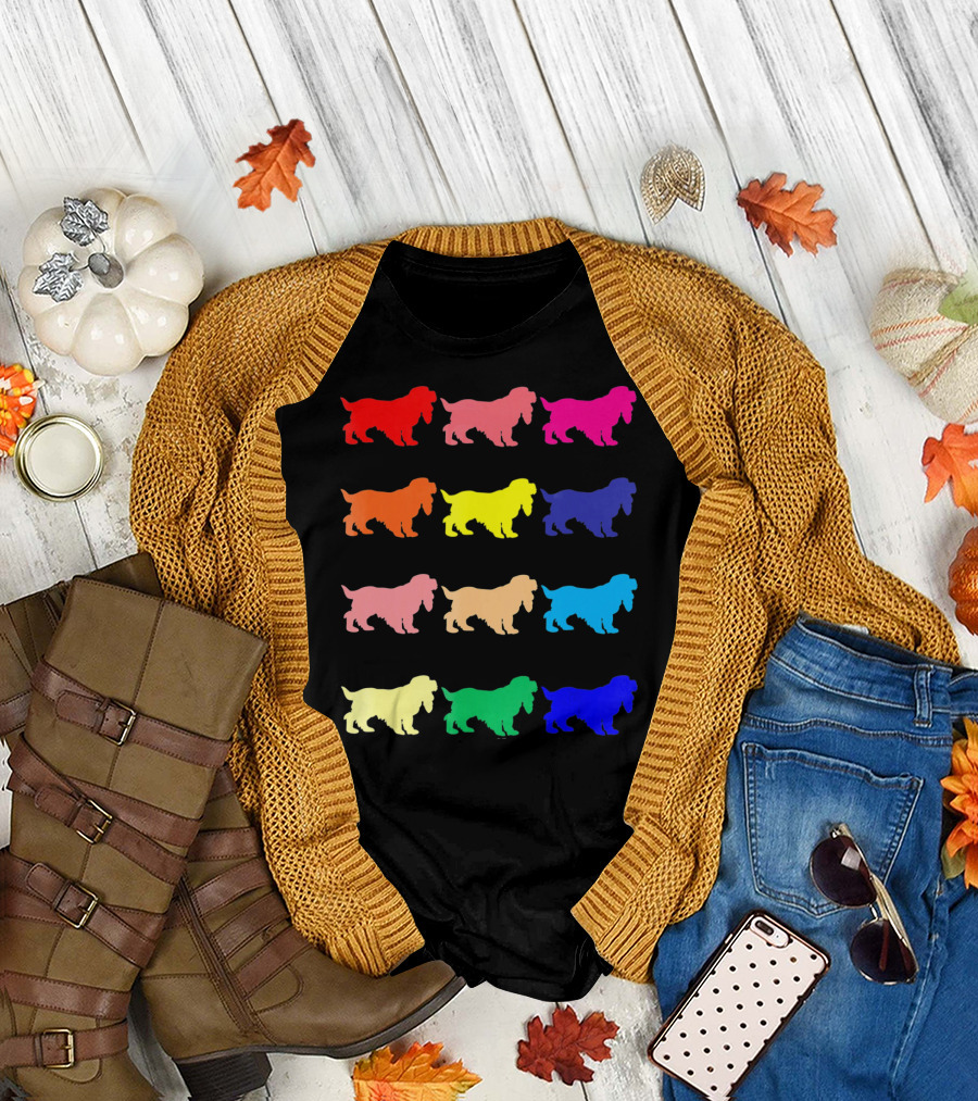Cocker Spaniel Dog Lovers Rainbow Pop T-Shirt