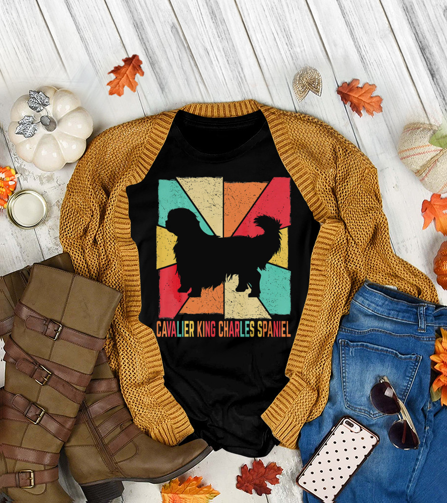 Cavalier King Charles Spaniel Vintage Retro Best T-Shirt