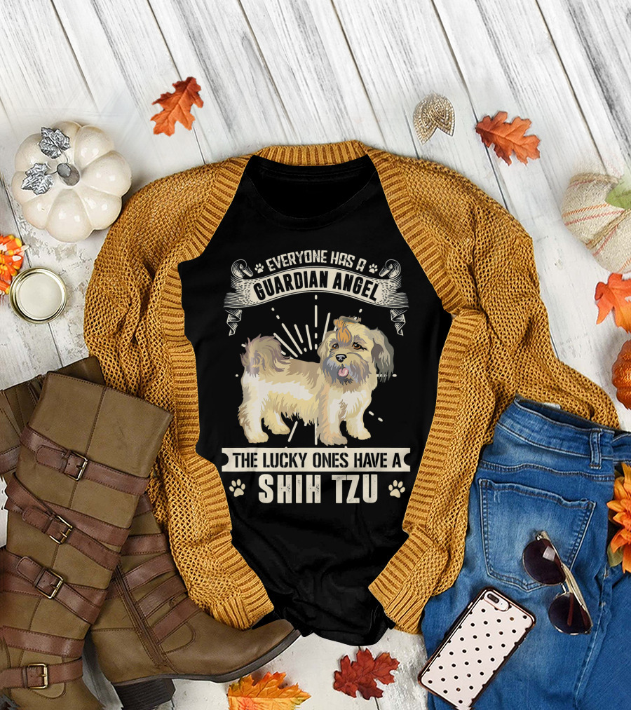 Everyone Has a Guardian Angel The Lucky Ones Have a Shih Tzu T-Shirt