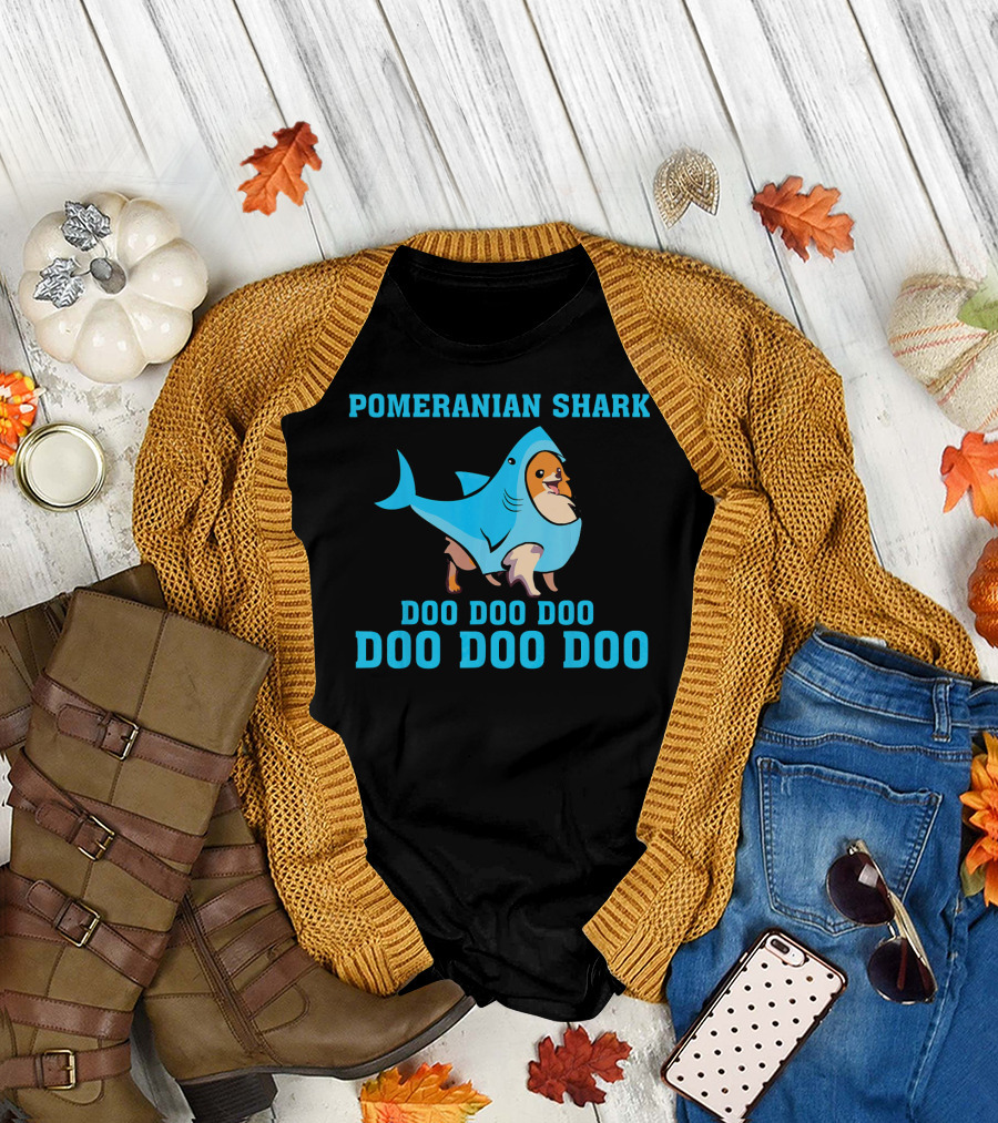 Pomeranian Shark Doo Doo Doo Doo Doo Doo T-Shirt