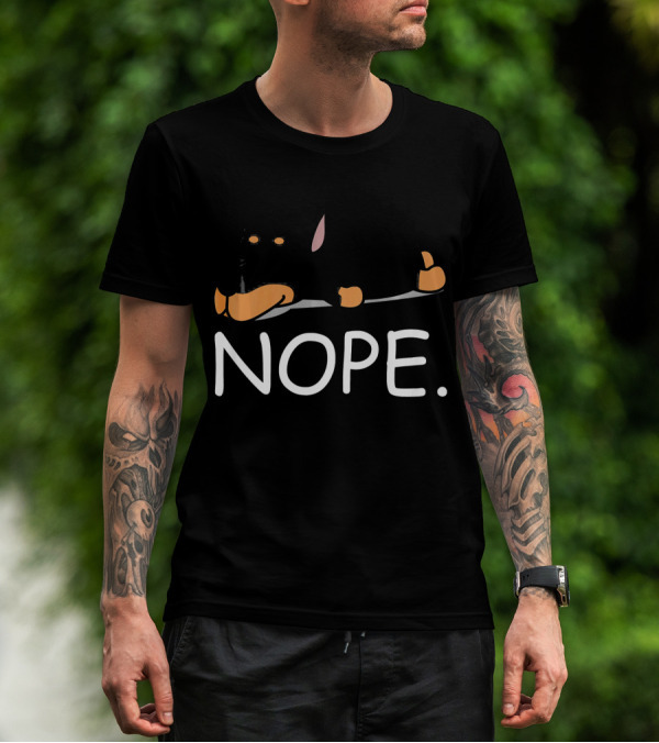 Nope Funny Lazy Doberman Nope Not Today T-Shirt
