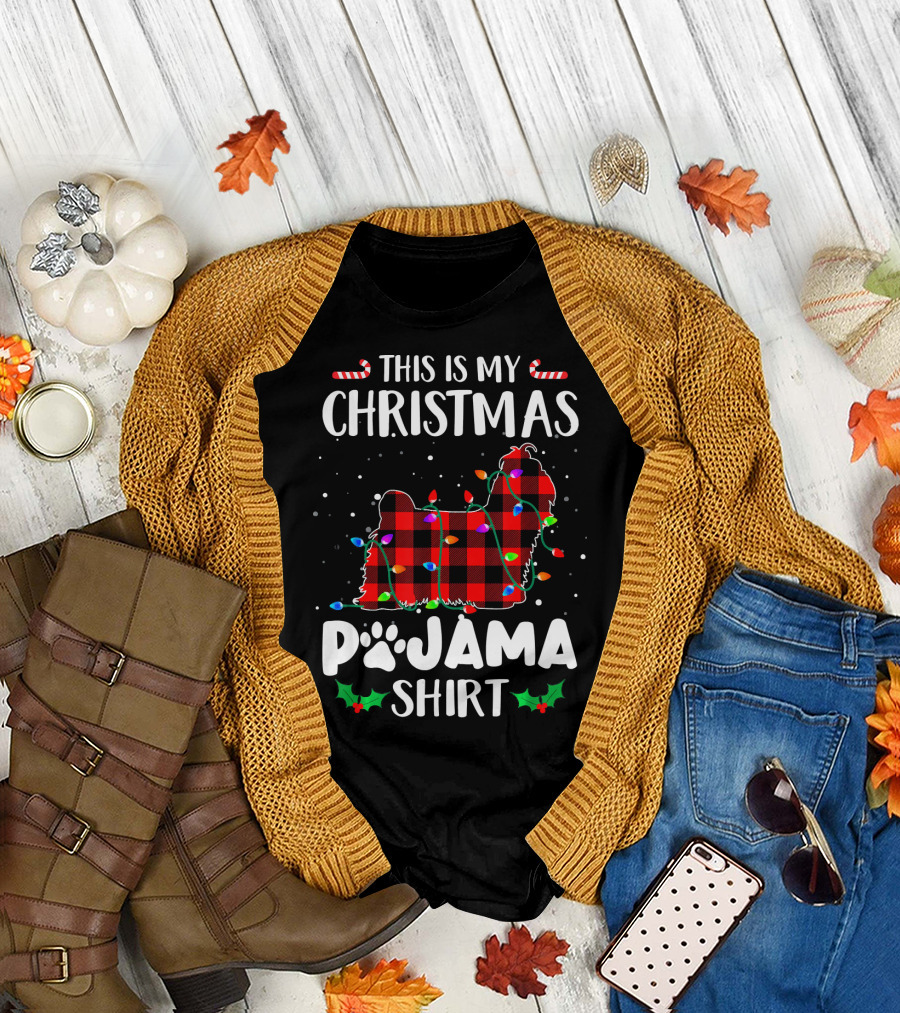 This Is My Christmas Shih Tzu Pajama T-Shirt