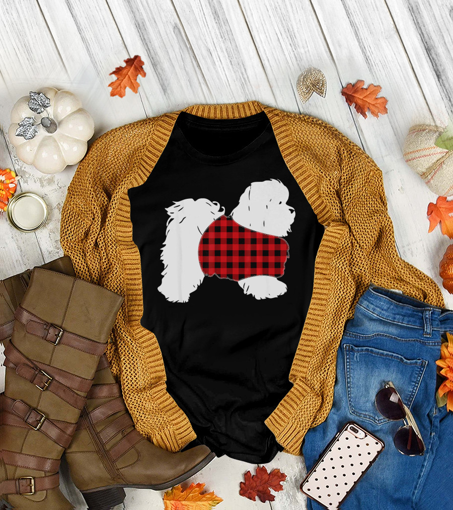SHIH TZU Lover Dog Plaid T-Shirt
