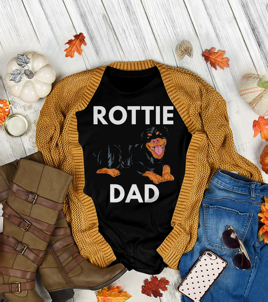 Rottweiler Dad Rottie Dad Rottweiler Daddy Dog Dad T-Shirt