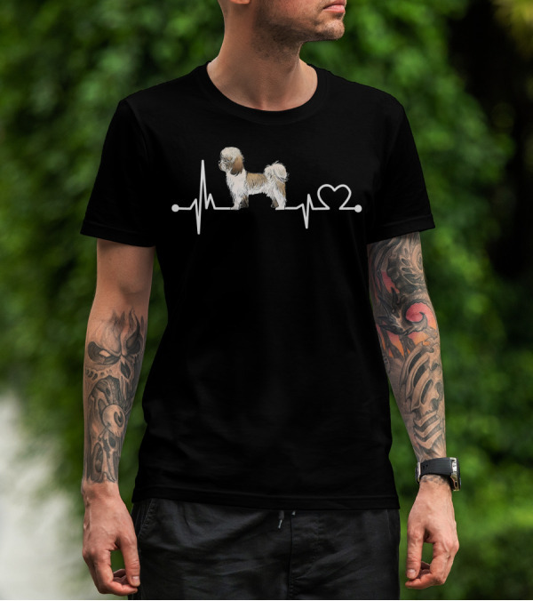 Shih Tzu Heartbeat Love Dog Pet T-Shirt