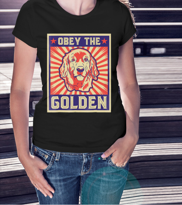 Obey The Golden Retriever Retro T-Shirt