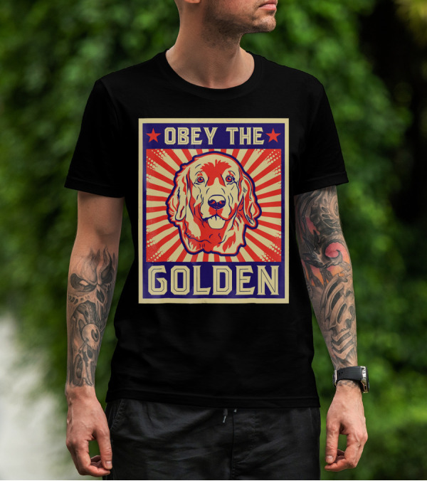 Obey The Golden Retriever Retro T-Shirt