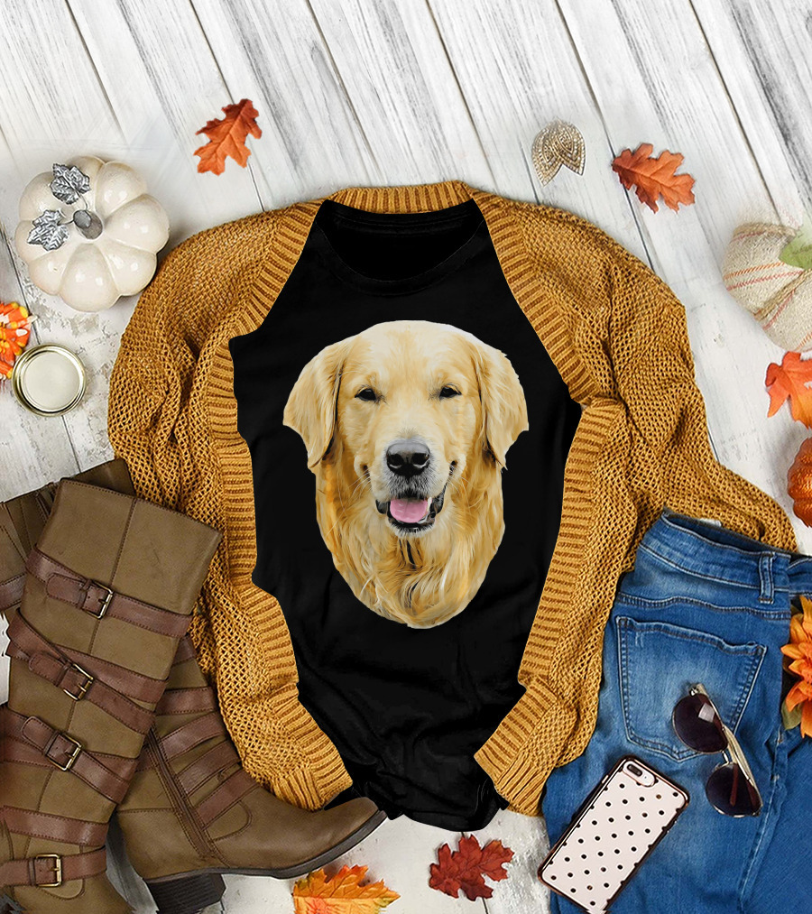 Golden Retriever Dog Portrait Detail Ani T-Shirt
