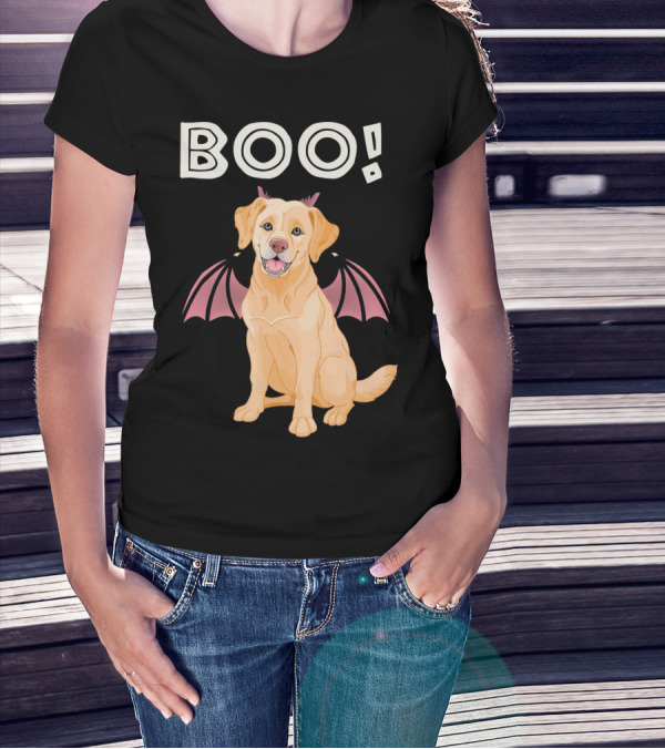 BOO Labrador With Bat Wings T-Shirt