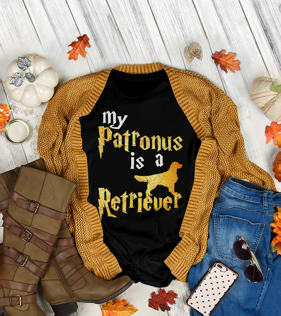 My Patronus Is A Retriever Gold Dog T-Shirt